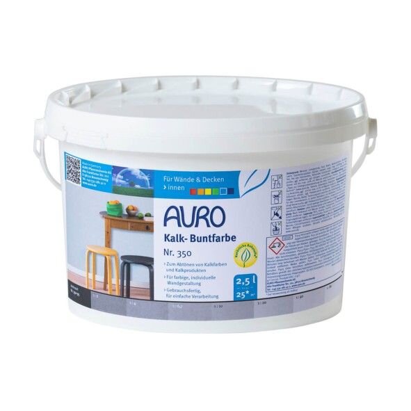 Auro Kalk-Buntfarbe 350 anthrazit - 2,5 l Eimer