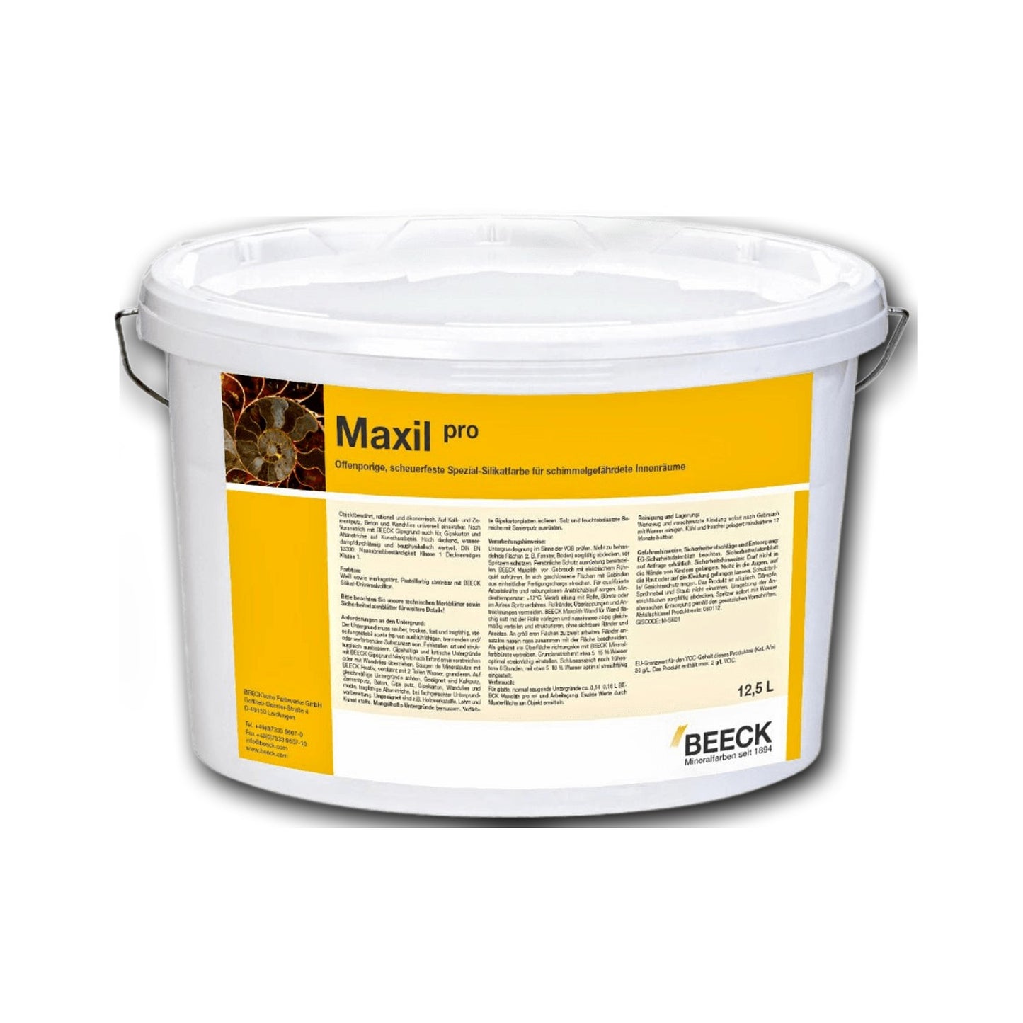 Beeck Maxil pro Innensilikatfarbe weiß 5 l