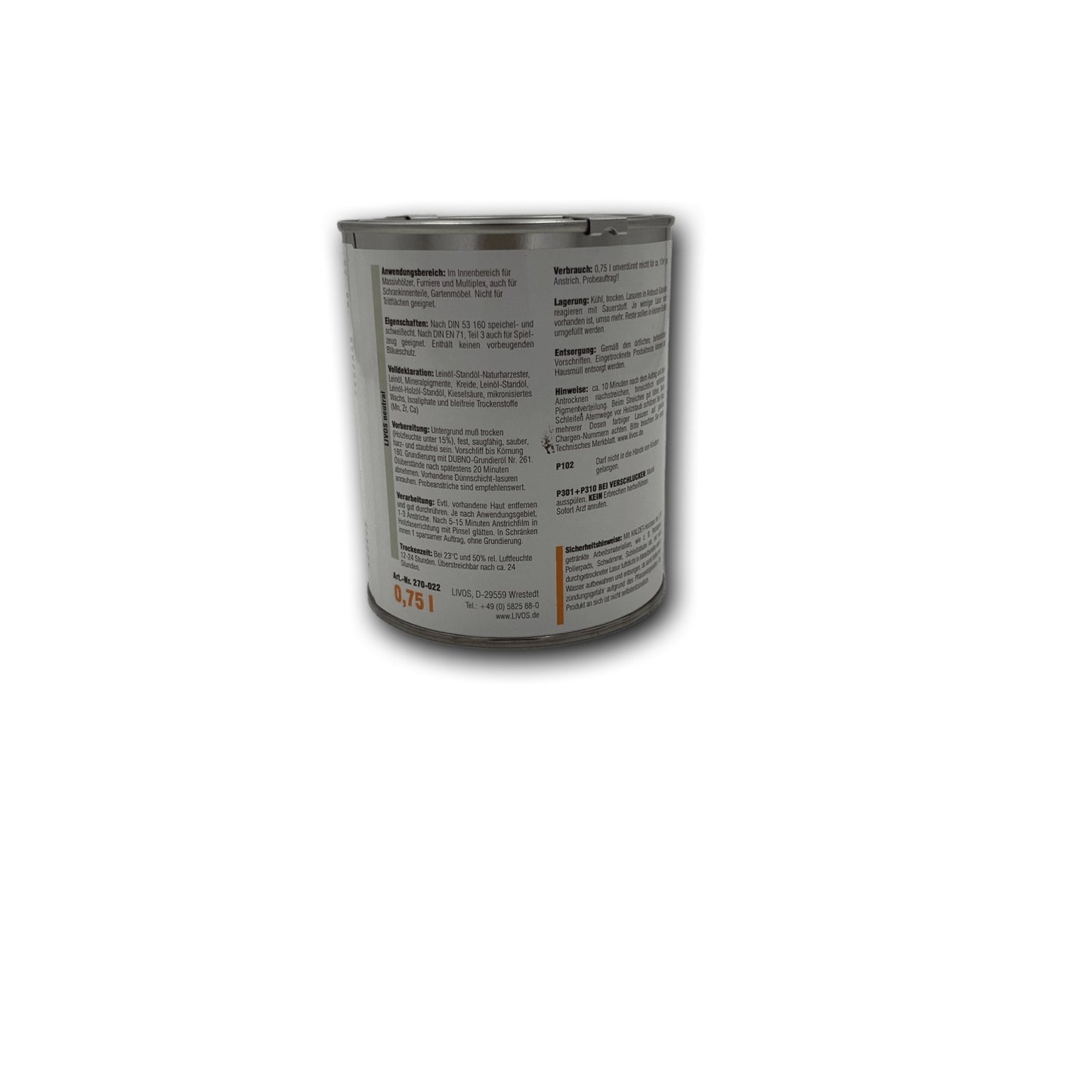 Livos KALDET Holzlasur Buchsbaum - 0,75 l Dose