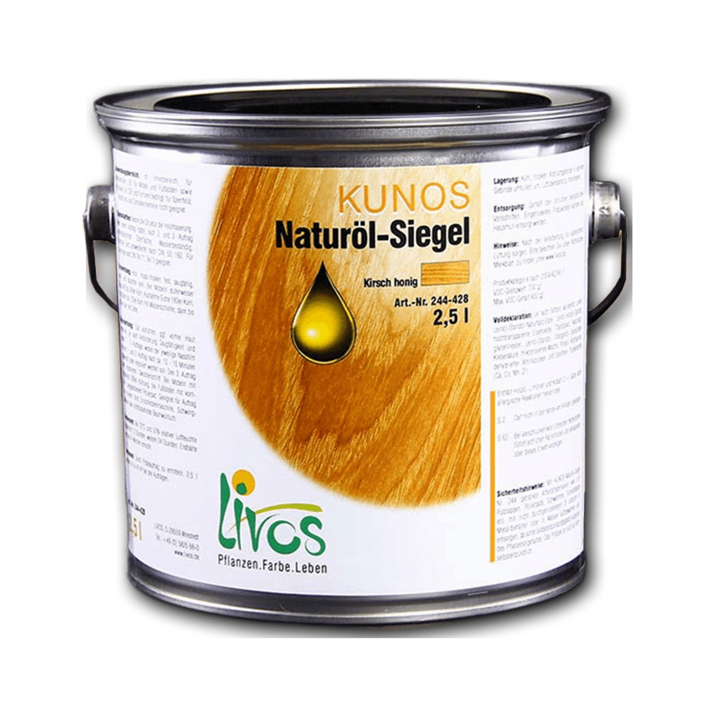Livos KUNOS Naturöl-Siegel Nr. 244 Kirsche Honig 2,5 l