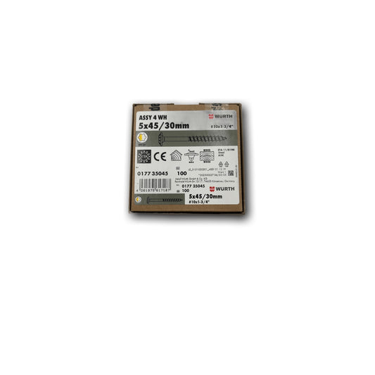 Würth ASSY 4 WH Tellerkopf-Schraube 5x45/30mm – 100 Stück