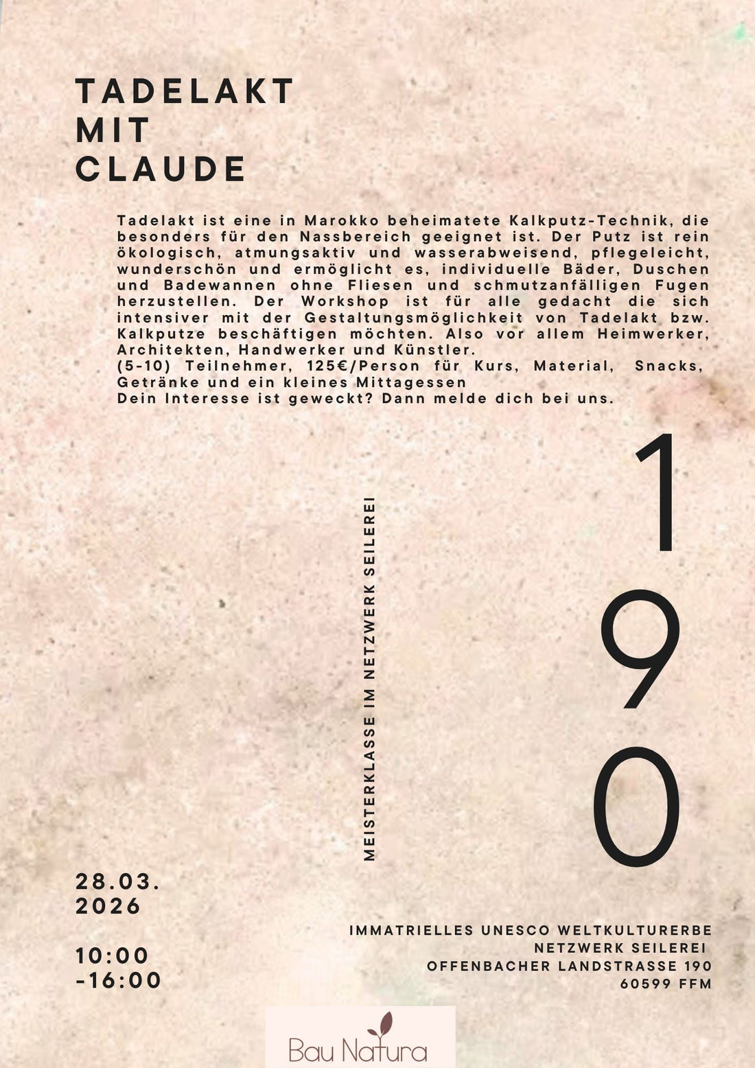Tadelakt meistern: Nachhaltiges Handwerk live erleben