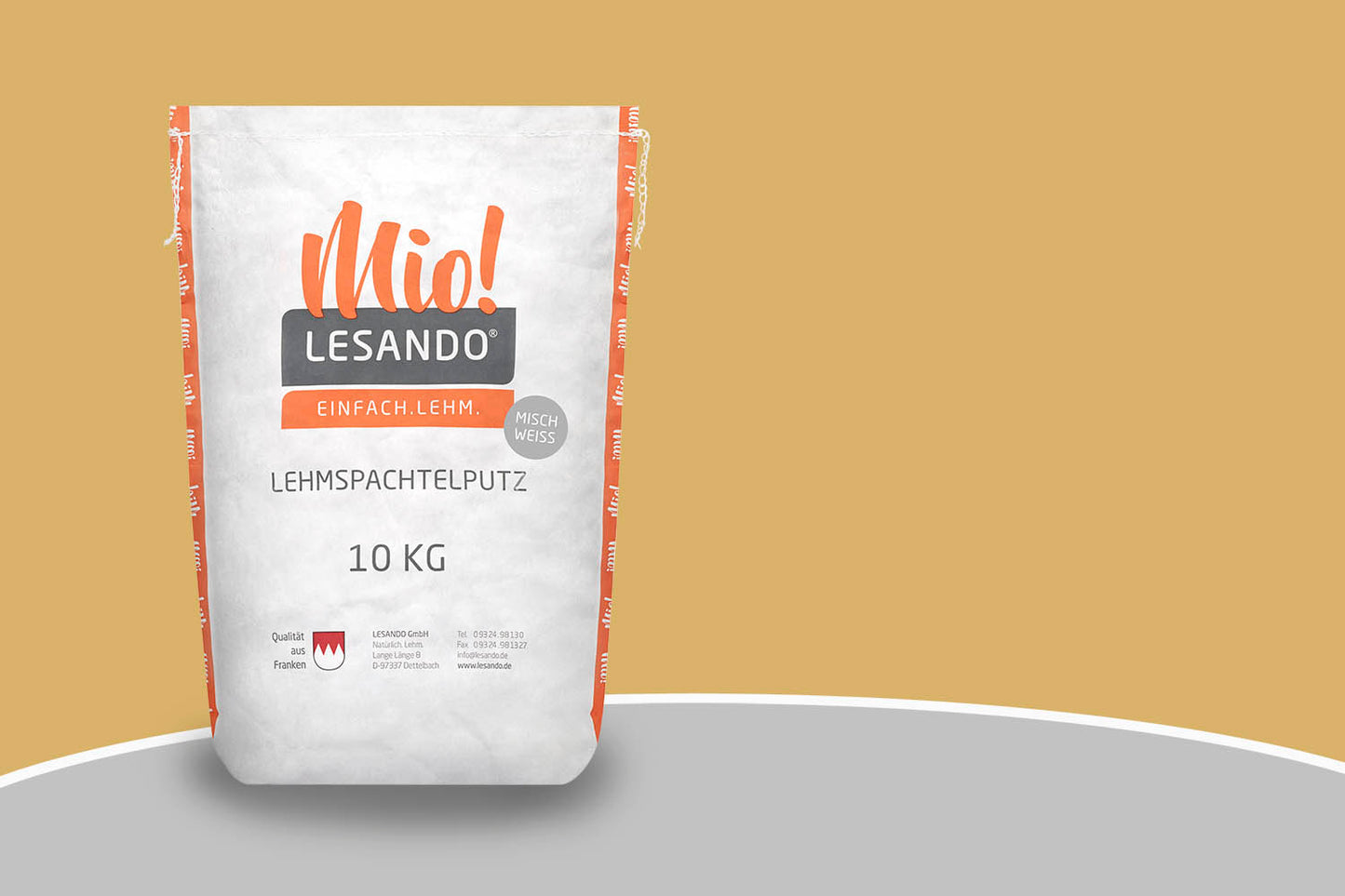 Mio! Lehmspachtelputz PUR Saharagelb