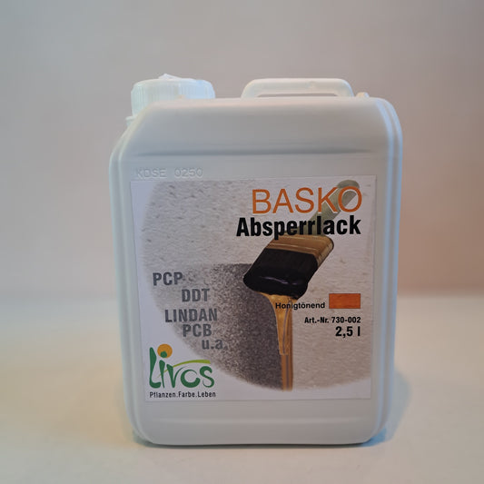 Livos BASKO Absperrlack Honigtönend 2,5l