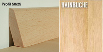 Woodline Sockelleisten Hainbuche 50-25