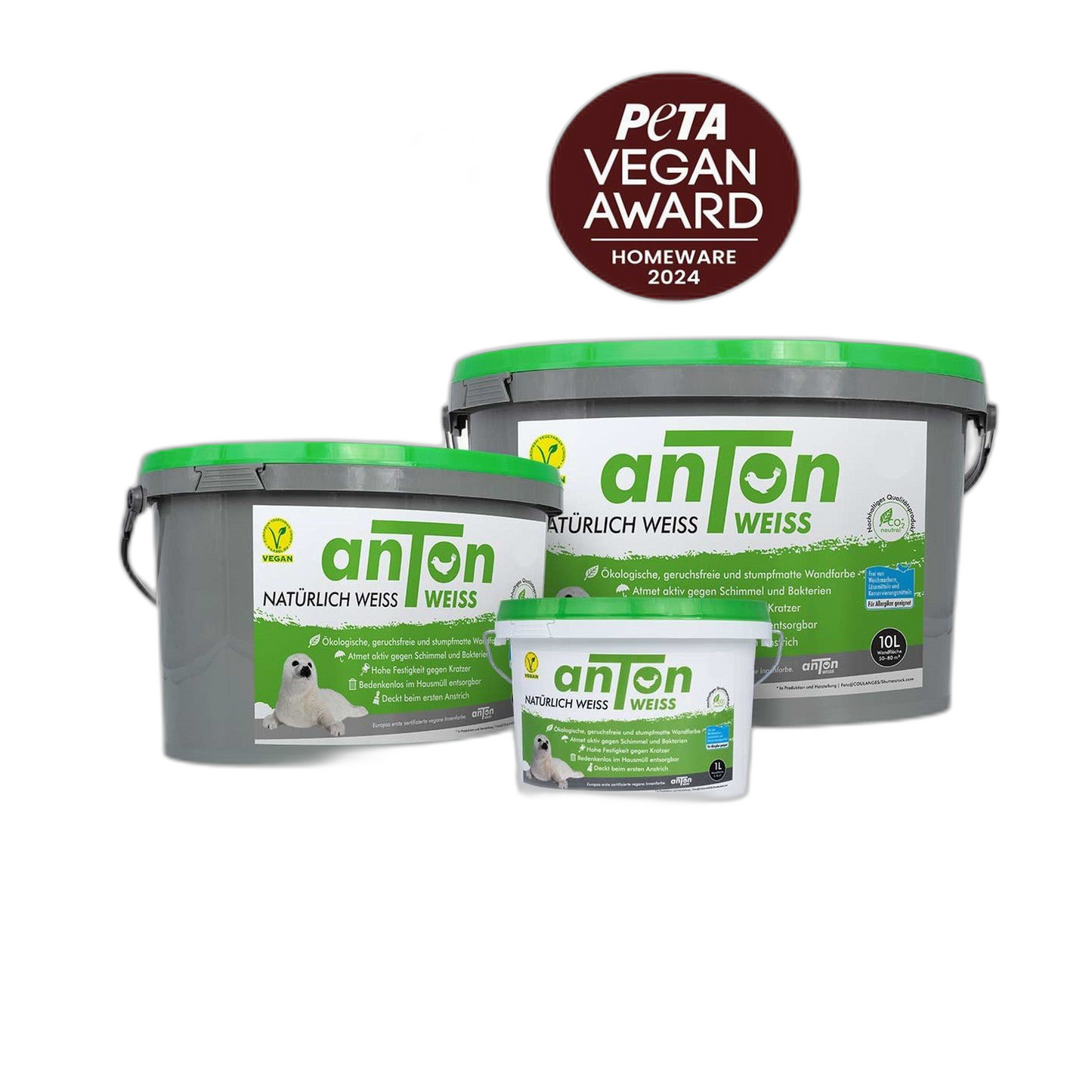 Anton Weiss Mineralwandfarbe 4,5l Refill Liter