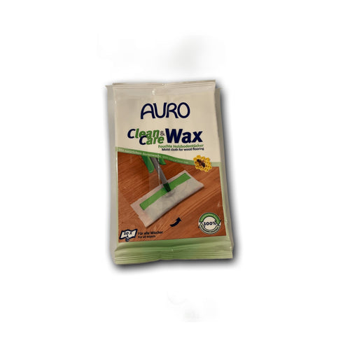 AURO Clean & Care Wax – Feuchte Holzbodentücher — 10 Stück
