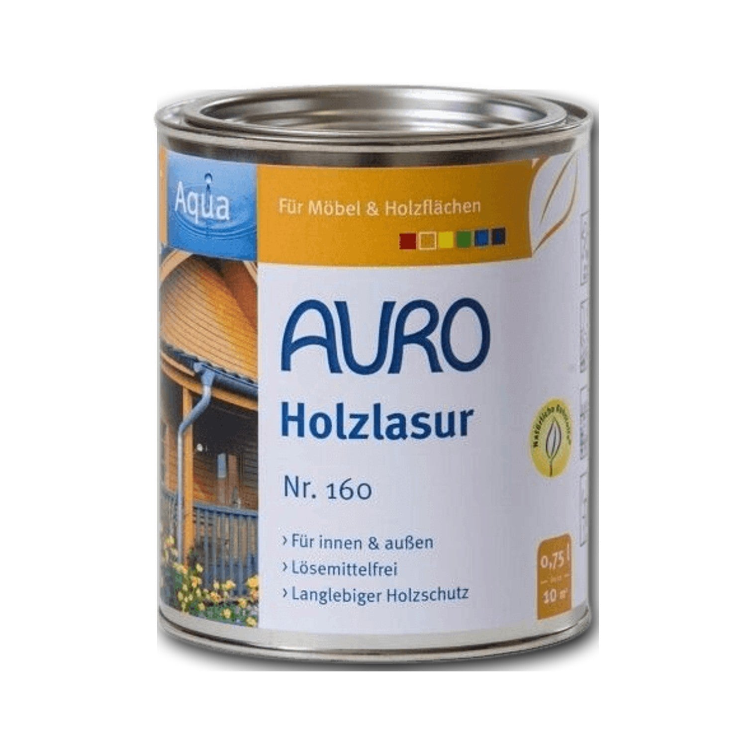 AURO Holzlasur Aqua Nr. 160 dunkelrot - 0,75l Dose
