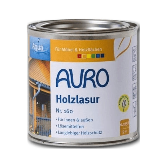 AURO Holzlasur Aqua Nr. 160 Palisander - 0,375 l Dose