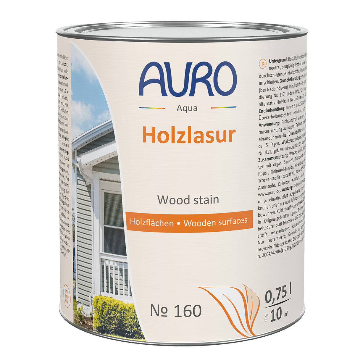 AURO Holzlasur Aqua Nr. 160 Palisander, 0,75-Liter-Dose