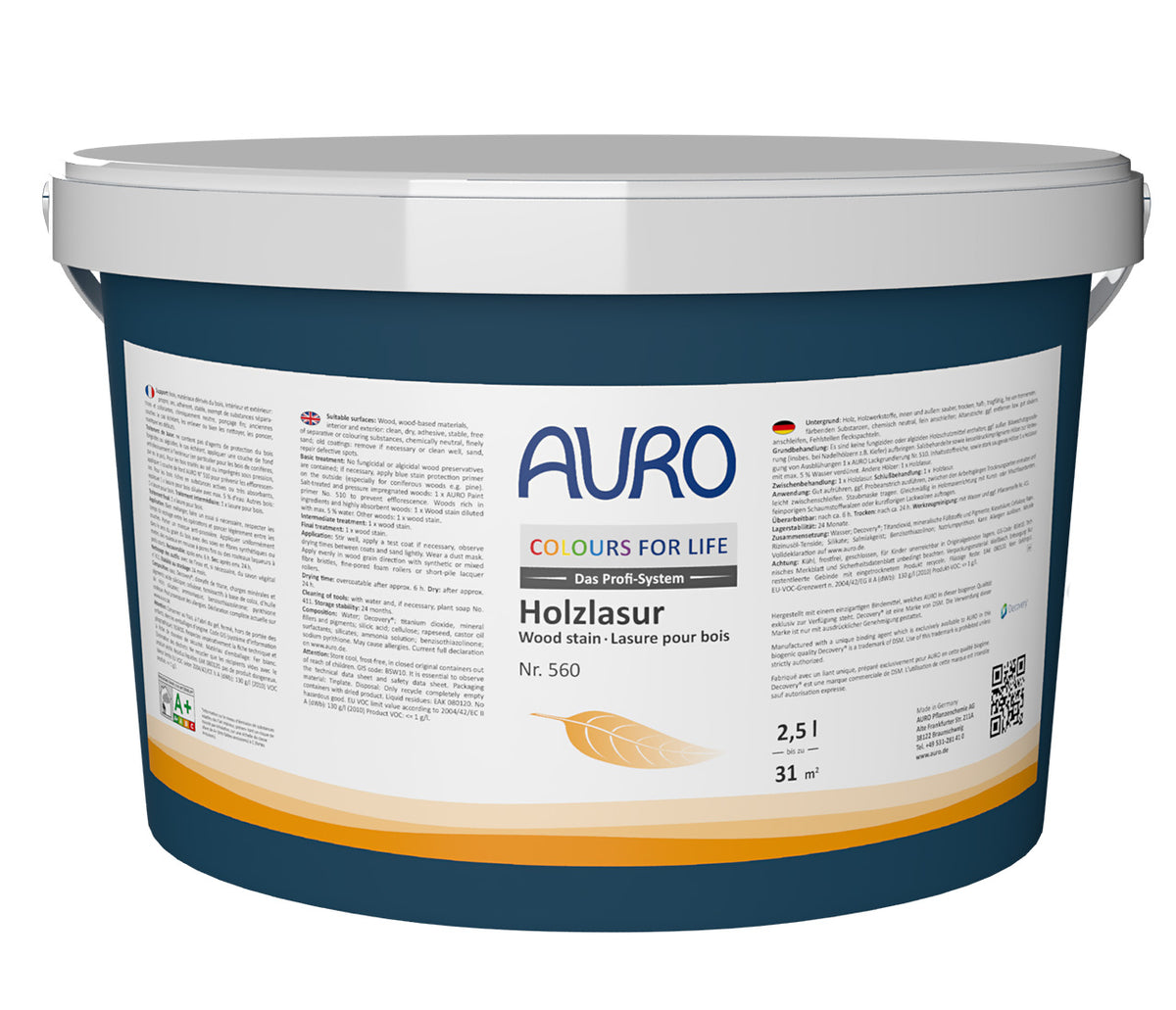 AURO Holzlasur Nr. 560, 2,5-Liter-Dose