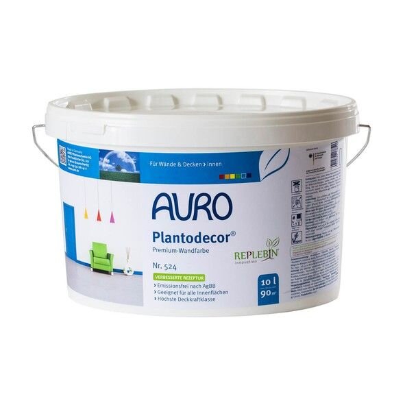 Auro Plantodecor Premium-Wandfarbe 524 weiß  - 5 l Eimer
