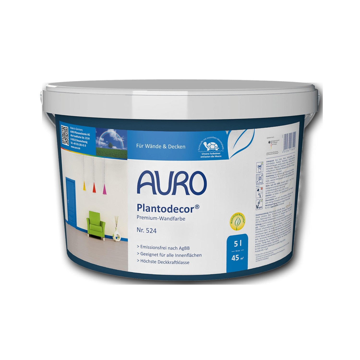 AURO Plantodecor Premium-Wandfarbe Nr. 524 — 5 l