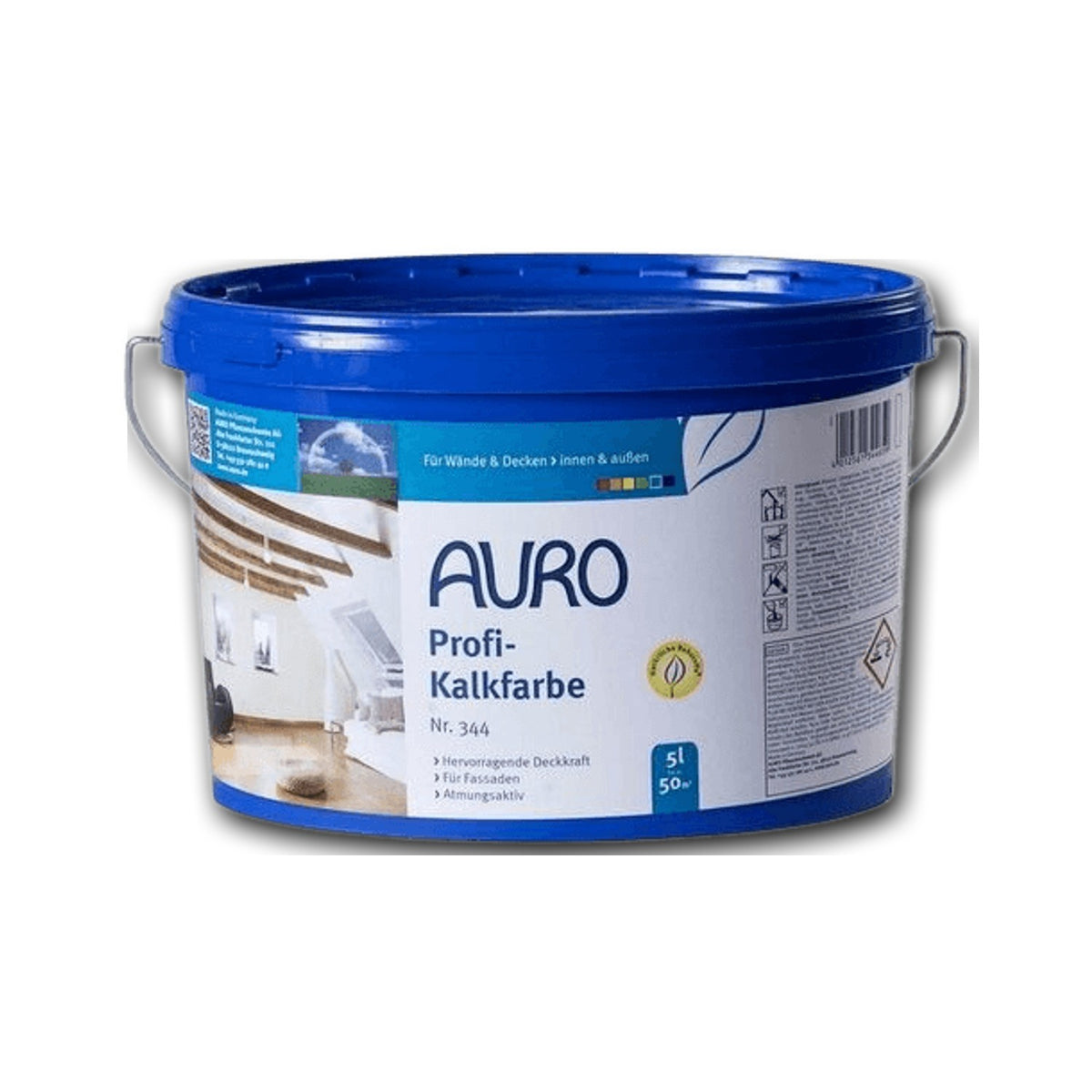 AURO Profi-Kalkfarbe Nr. 344 Weiß — 5 l