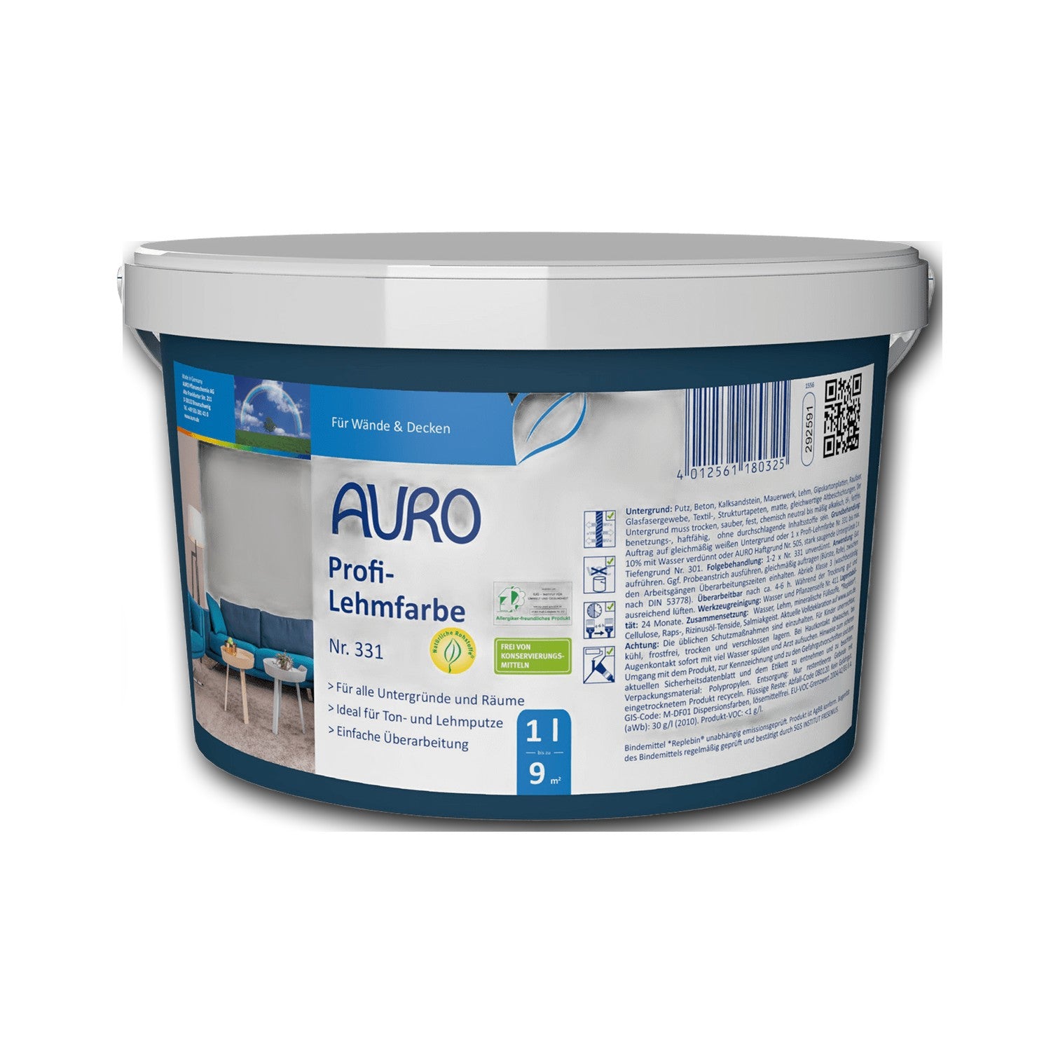 AURO Profi-Lehmfarbe Nr. 331 — 10 l