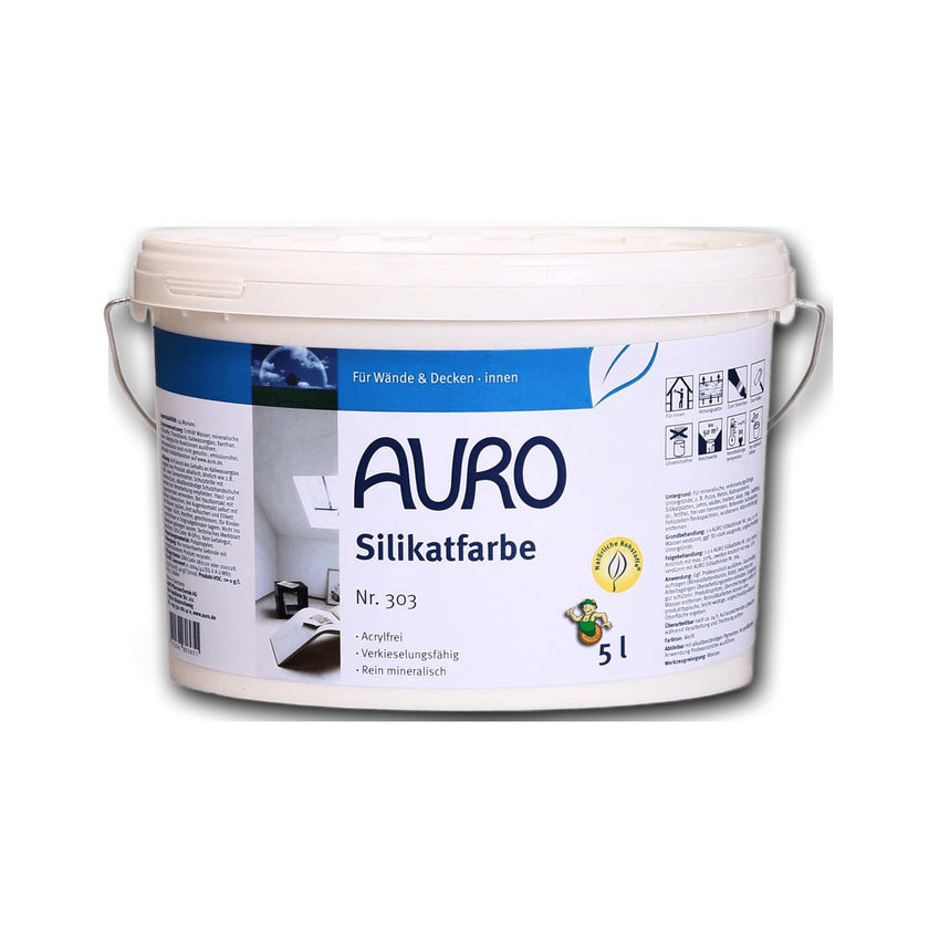 AURO Profi-Silikatfarbe Nr. 303 weiß — 5 l