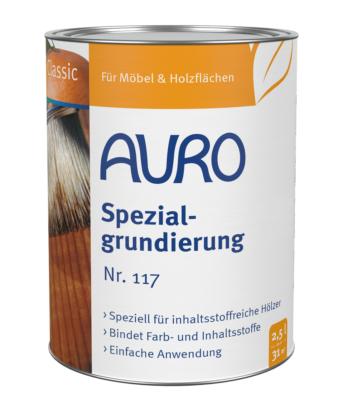 AURO Spezialgrundierung Nr. 117 farblos, 2,5-Liter-Dose
