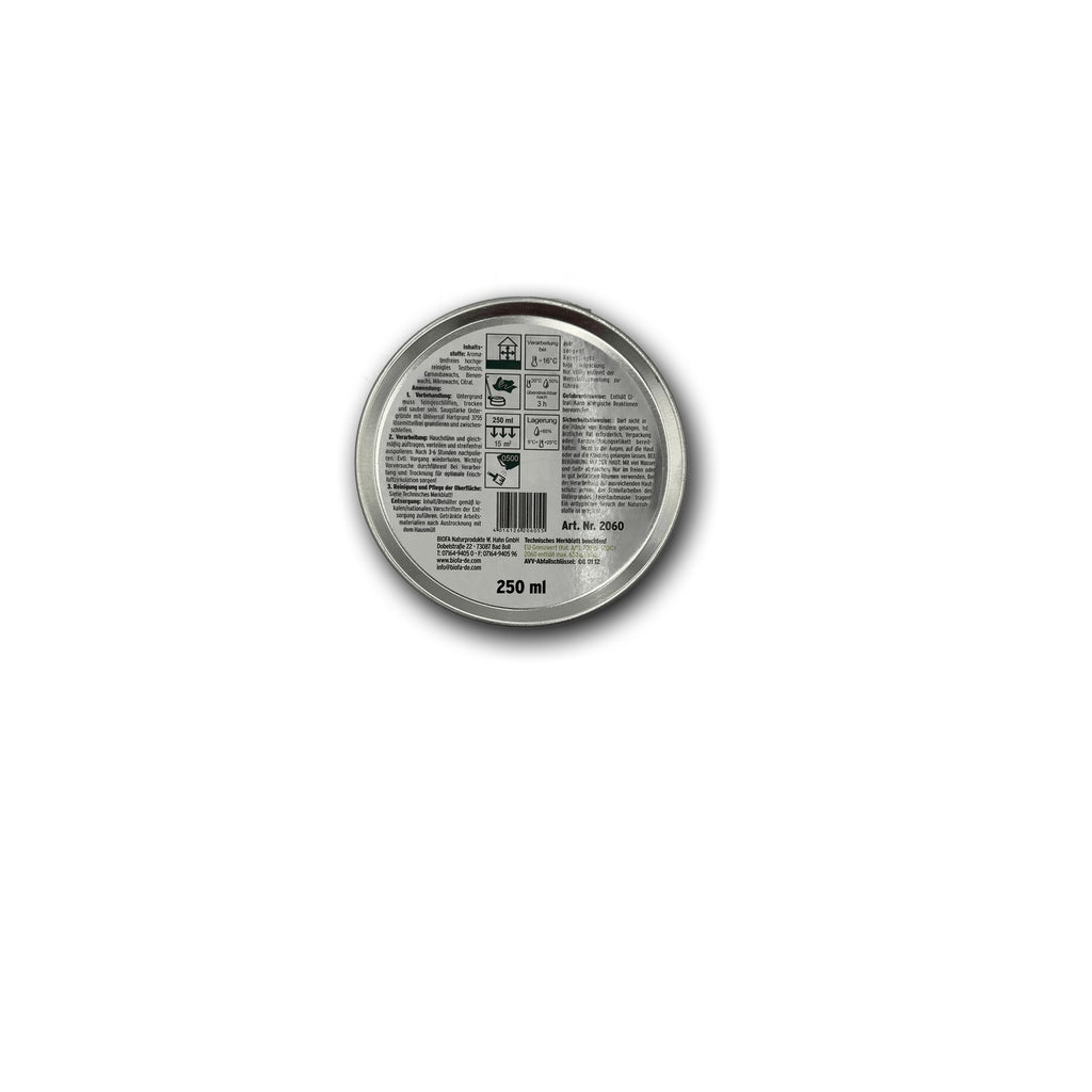 BIOFA Hartwachs seidenglänzend Art. Nr. 2060 – 250 ml — Detailansicht