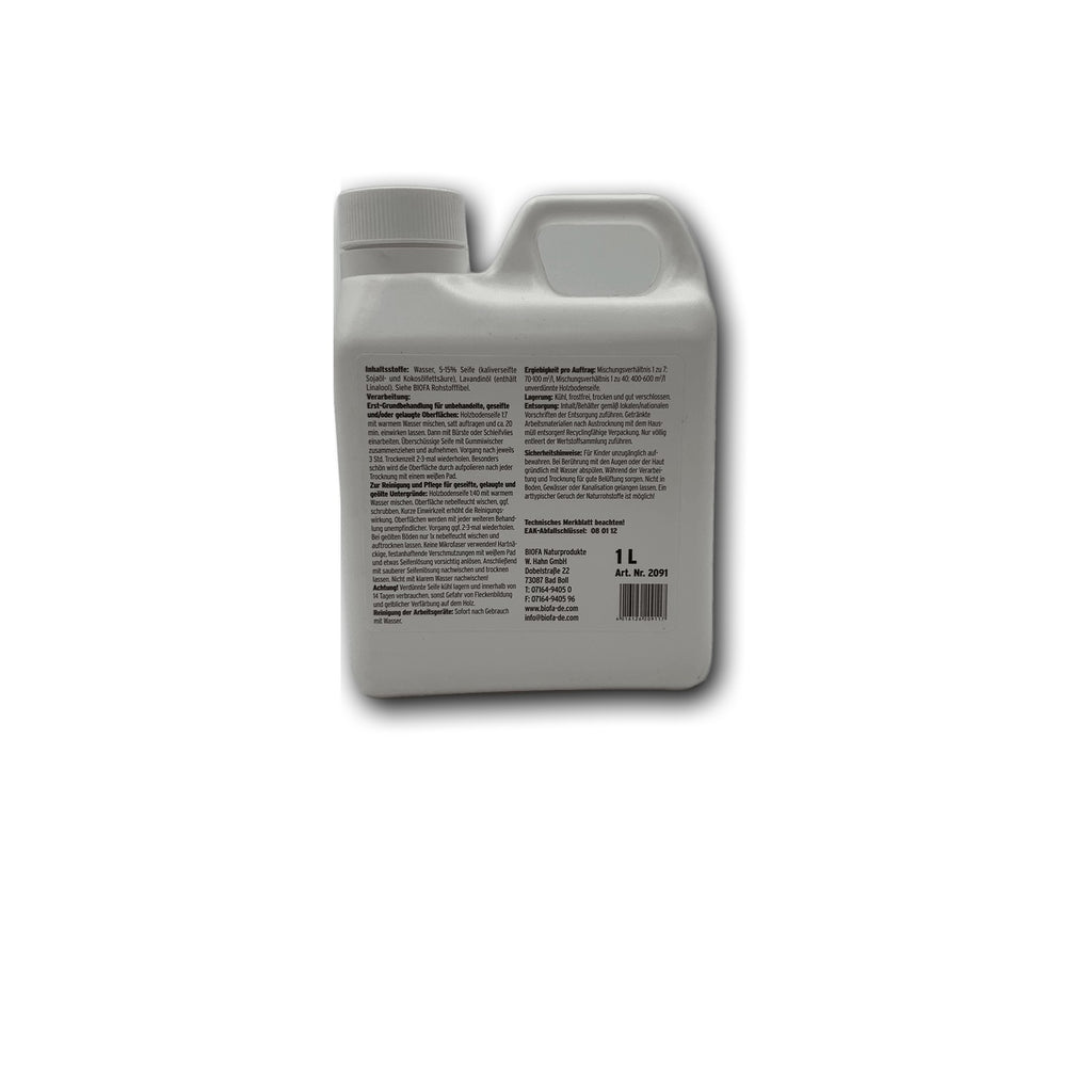 BIOFA Holzbodenseife Natur - 1 l — Detailansicht