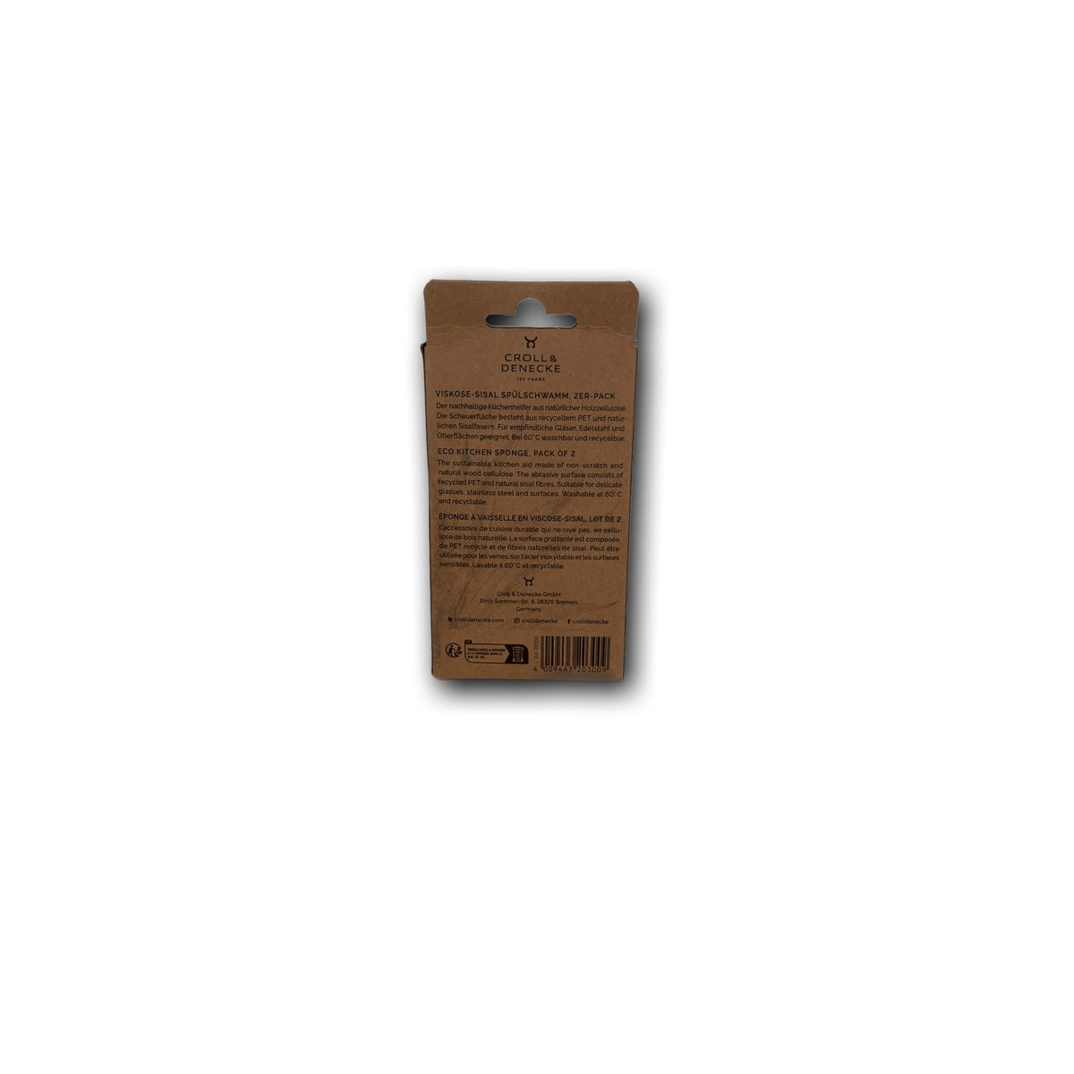 Croll & Denecke Viskose-Sisal Spülschwamm 2er-Pack — Detailansicht