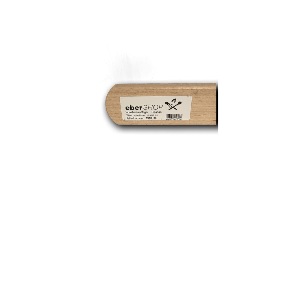 eberSHOP Industriehandfeger Rosshaar 300 mm – unlackierter Holzstiel, fein — Detailansicht