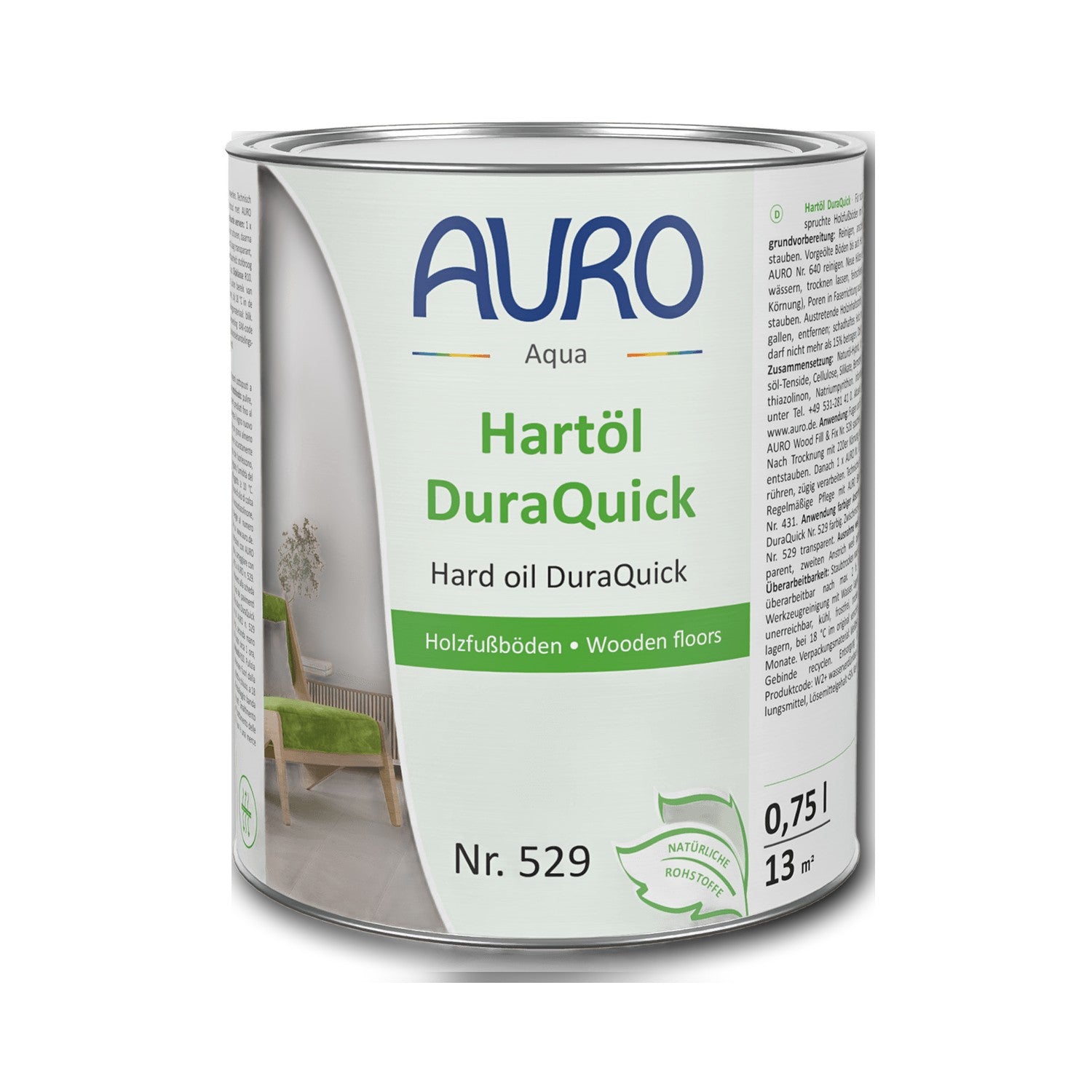 AURO Hartöl DuraQuick Nr. 529 transparent — 0,75 l
