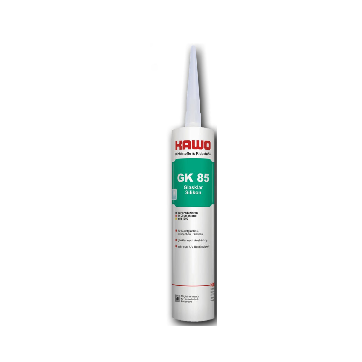 KAWO Premium 1K Sanitär-Silikon E transparent — 310 ml