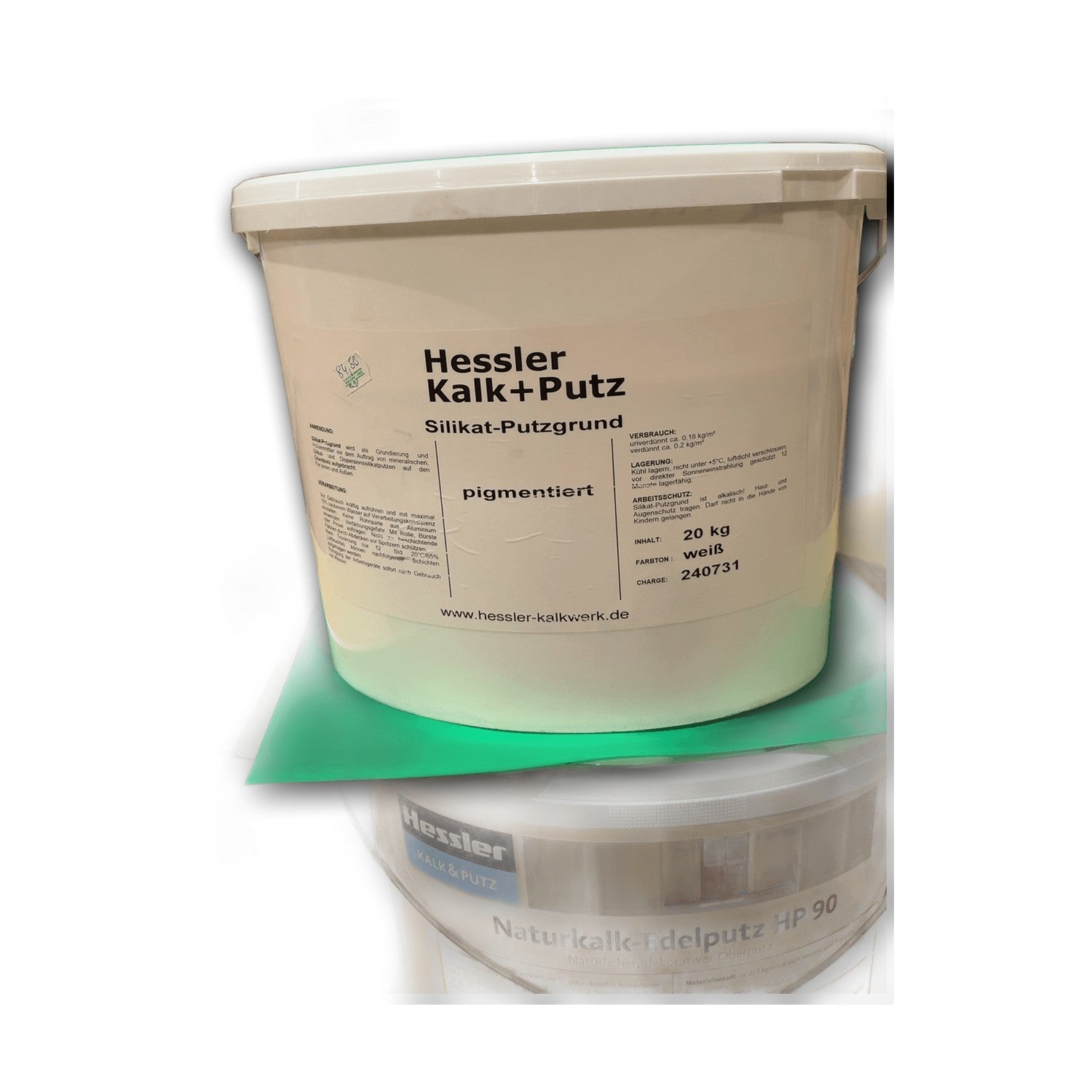 Hessler Kalk+Putz Silikat-Putzgrund pigmentiert weiß — 20 kg