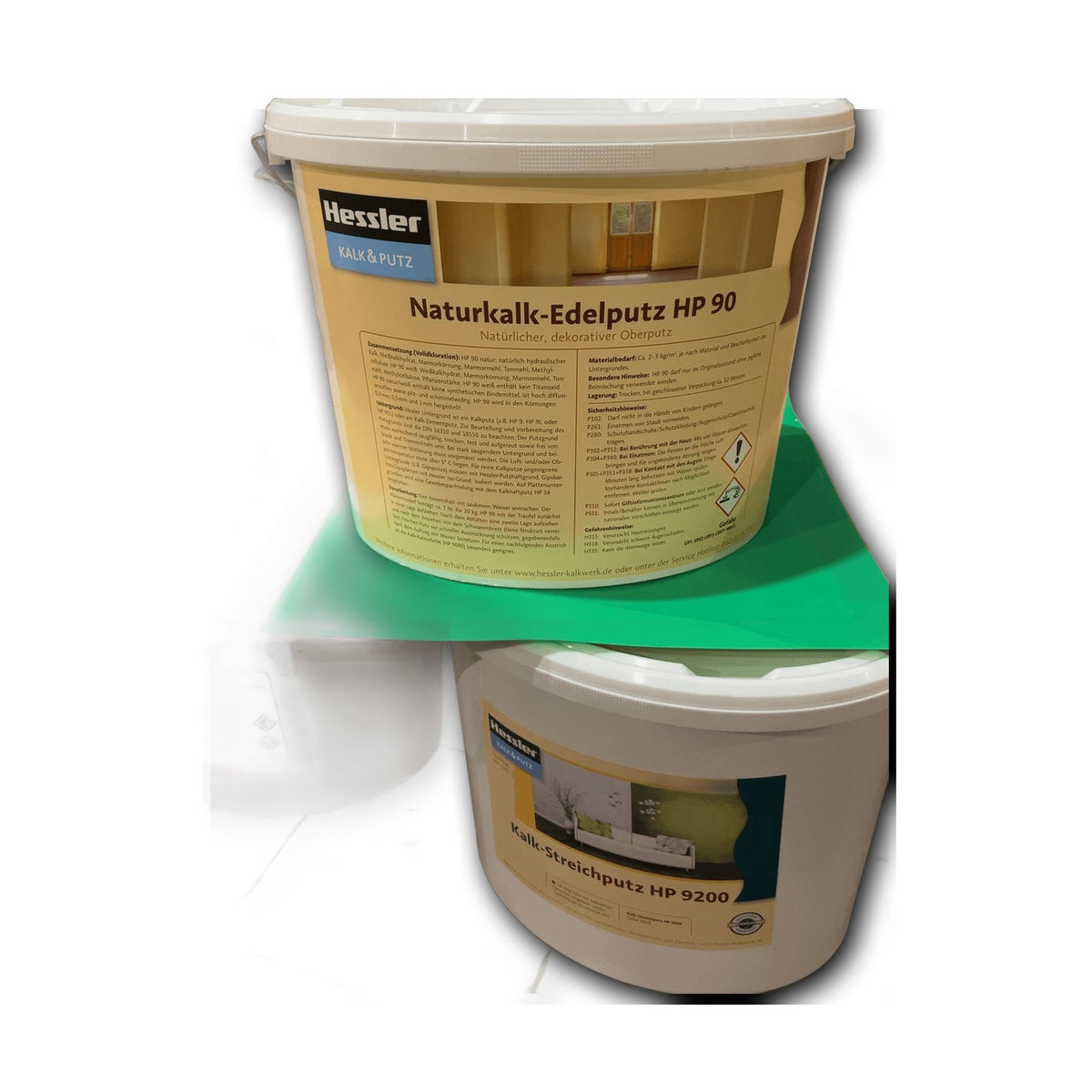 Hessler Naturkalk-Edelputz HP 90 Natur 1mm - 20 kg Eimer — Detailansicht