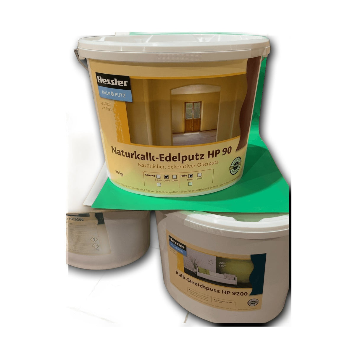 Hessler Naturkalk-Edelputz HP 90 Natur 1mm — 20 kg