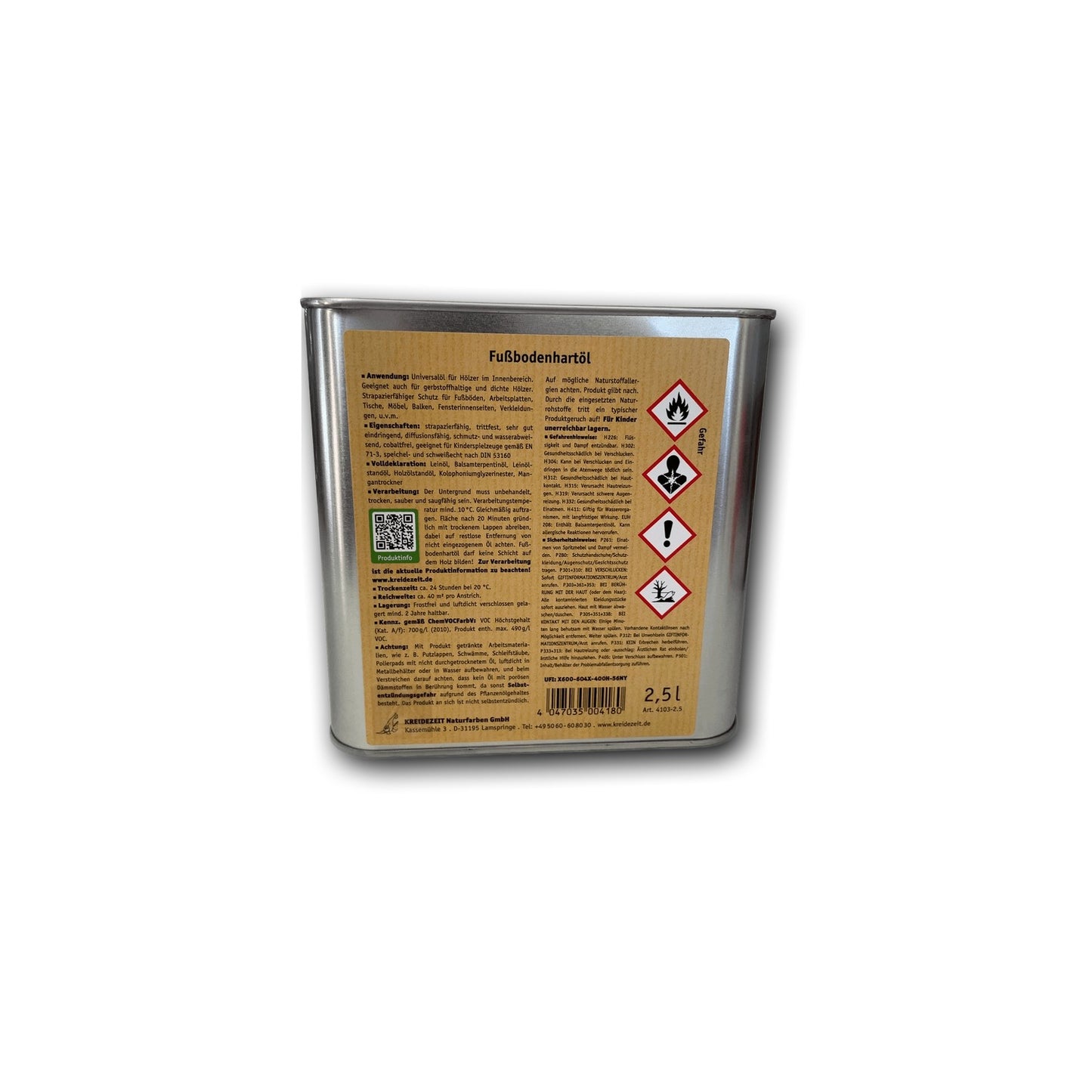 Kreidezeit Fußbodenhartöl - 2,5 l Dose
