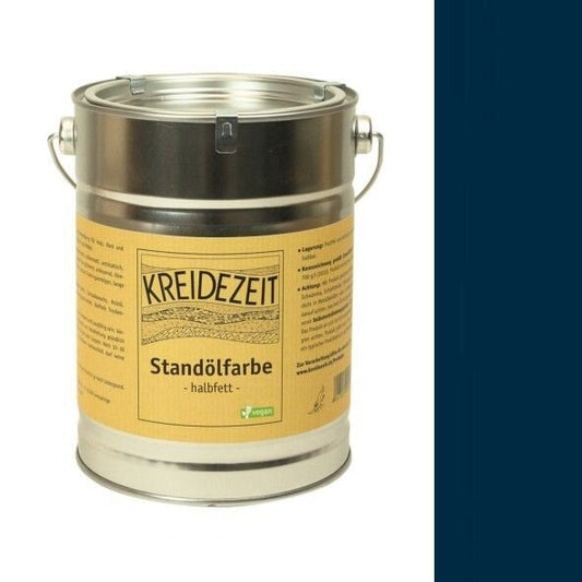 Kreidezeit Standölfarbe halbfett dunkelblau - 2,5 l Dose