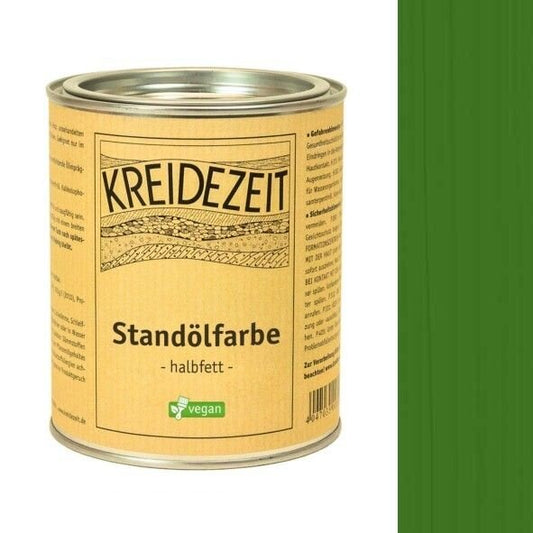 Kreidezeit Standölfarbe halbfett grün - 0,75 l Dose