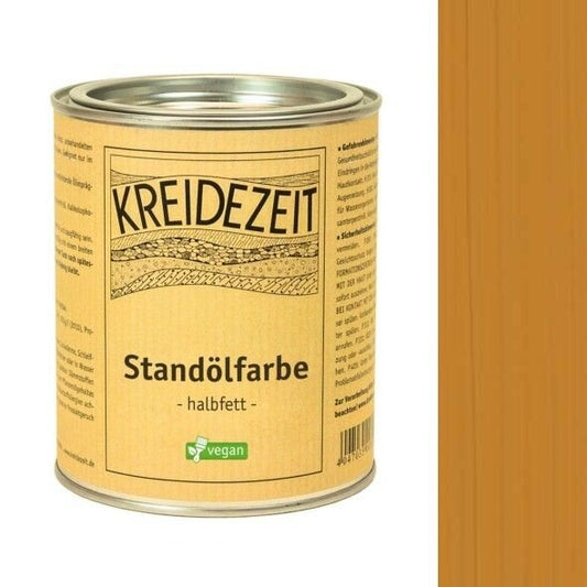 Kreidezeit Standölfarbe halbfett ocker - 0,75 l Dose