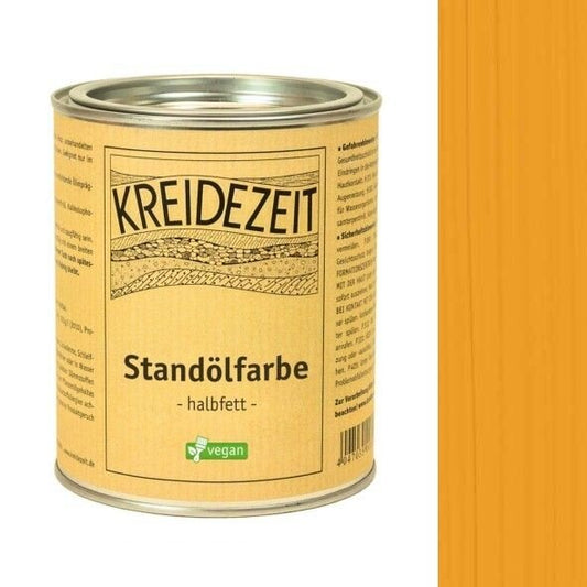 Kreidezeit Standölfarbe halbfett orange - 0,75 l Dose