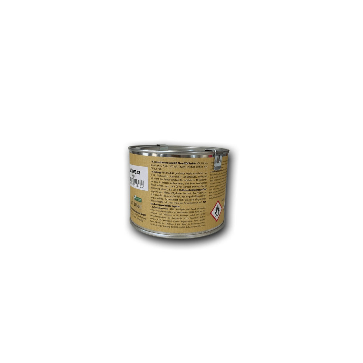 Kreidezeit Standölfarbe halbfett schwarz - 375 ml Dose — Detailansicht