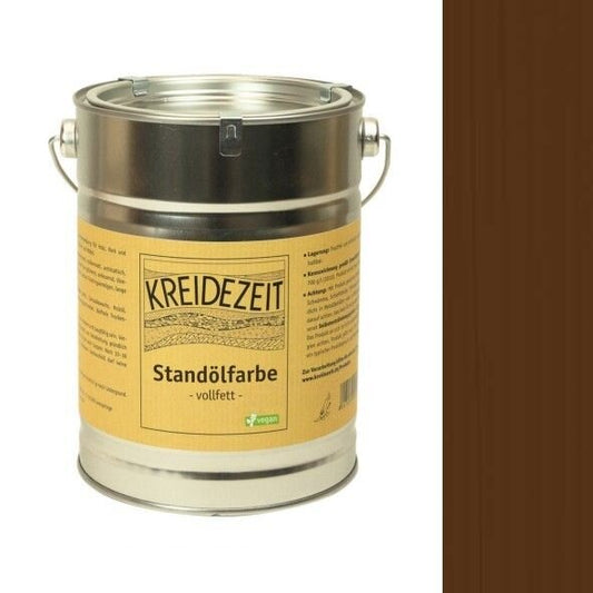 Kreidezeit Standölfarbe vollfett braun - 2,5 l Dose