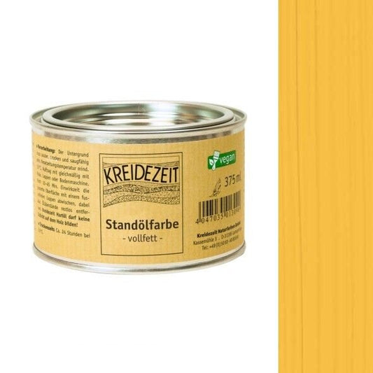 Kreidezeit Standölfarbe vollfett gelb - 0,375 l Dose