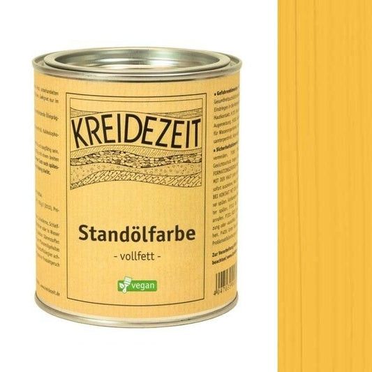 Kreidezeit Standölfarbe vollfett gelb - 0,75 l Dose