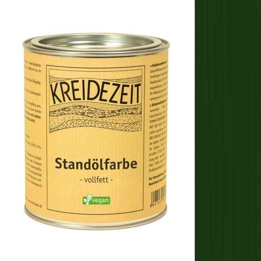 Kreidezeit Standölfarbe vollfett tannengrün - 0,75 l Dose