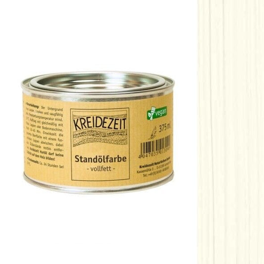 Kreidezeit Standölfarbe vollfett weiß - 0,375 l Dose
