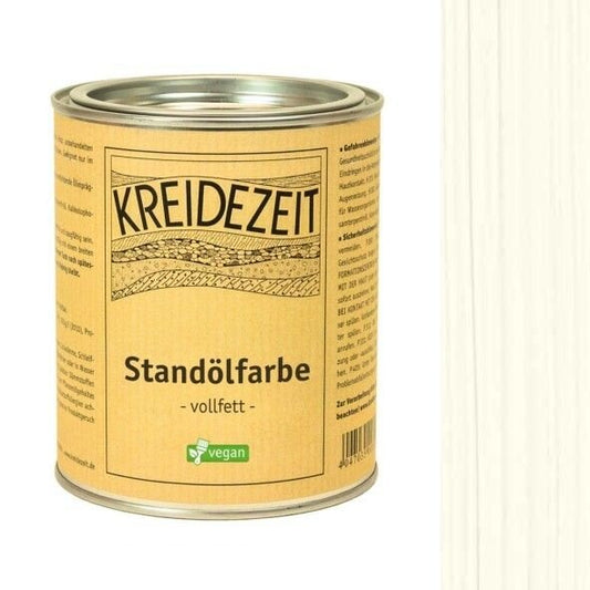 Kreidezeit Standölfarbe vollfett weiß - 0,75 l Dose