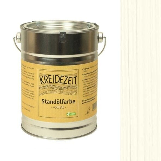 Kreidezeit Standölfarbe vollfett weiß - 5 l Dose