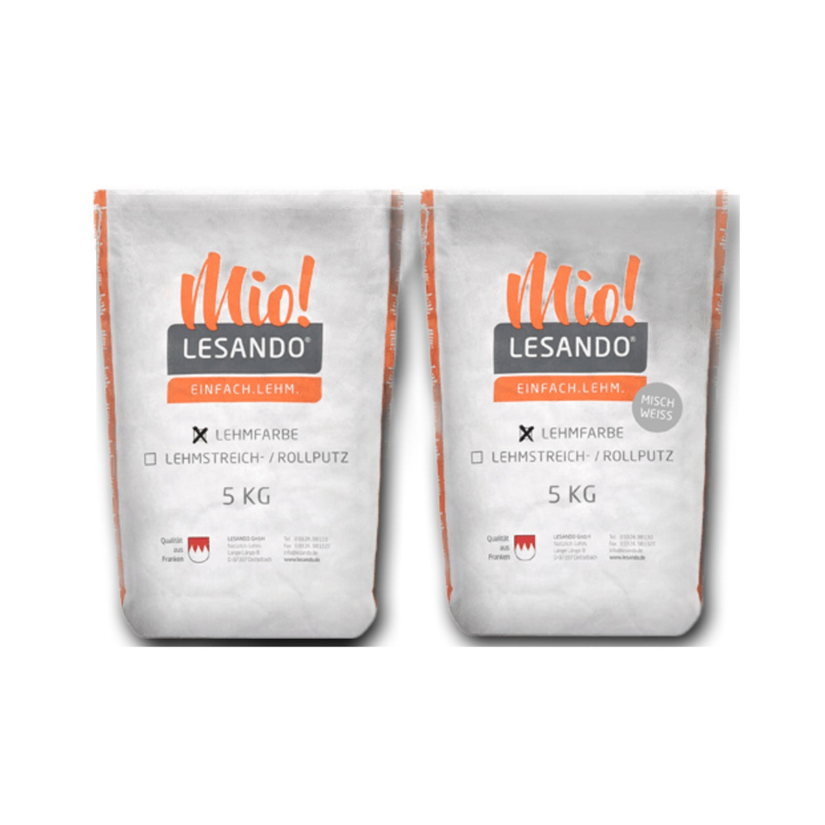 Mio! Lesando Lehmfarbe Mischweiß — 5 kg