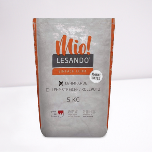 Lesando Mio Lehmfarbe Raumweiß 5Kg