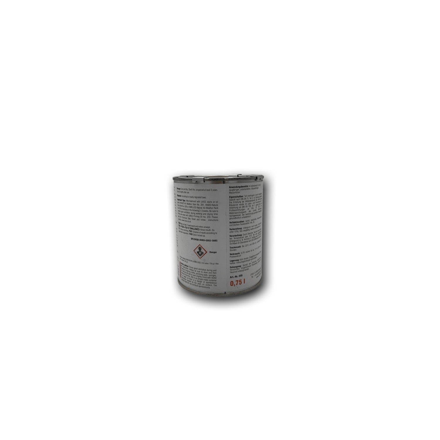 Livos A.DAO Imprägniergrund Nr. 259 - 0,75 l Dose — Detailansicht