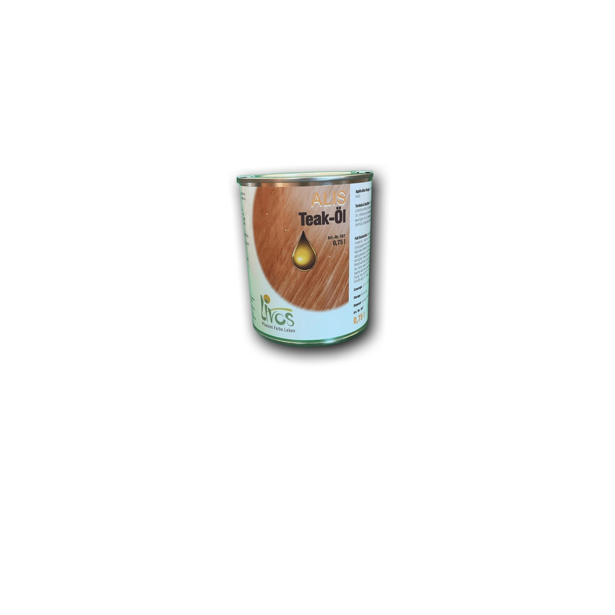 Livos ALIS Teak-Öl Nr. 567 — 0,75 l