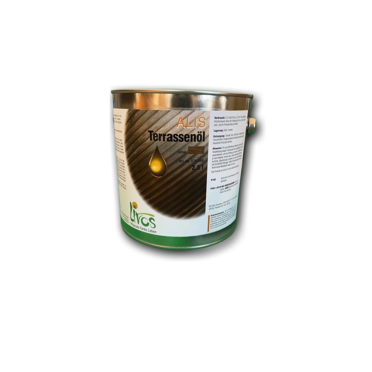 Livos ALIS Terrassenöl Tabak — 2,5 l