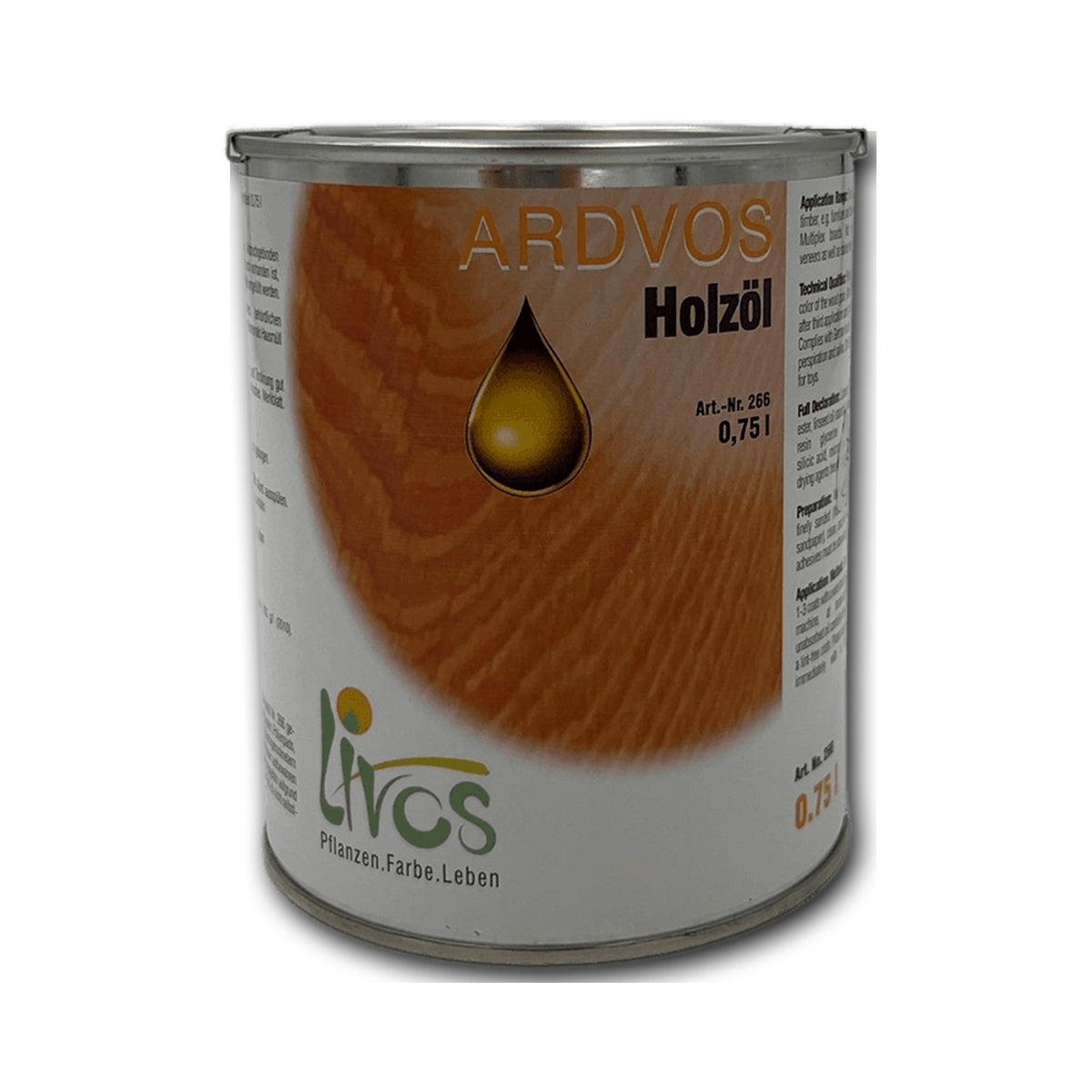 Livos ARDVOS Holzöl Nr. 266 — 0,75 l
