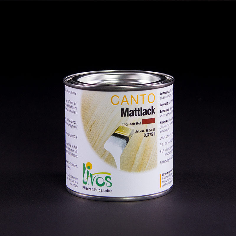 Livos CANTO Mattlack Nr. 692 Englisch Rot, 0,375-Liter-Dose